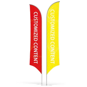 Customized Polyester Feather Flags Graduation Halloween Ramadan Product Promotions/Press Conferences Outdoor Use Waterproof