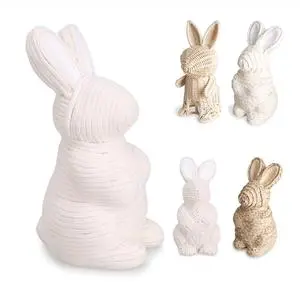 New Easter Bunny Decoration 2026 Popular Personalised Small Beautiful Cute 3D Vine Weaving Esivon Brand High Quality Indoor Use