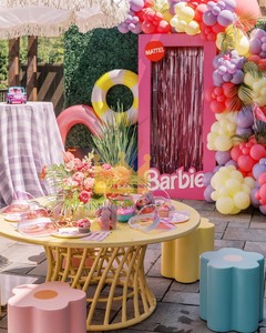 Fun and Colorful Round Kid Party Set - Complete Party Supplies for Children's Birthdays and Celebrations