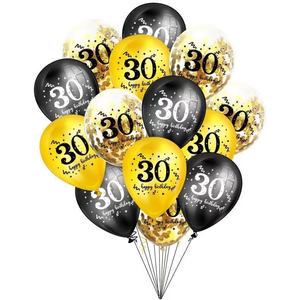 New Arrivals 15pcs 30 40 50 60 Years Old Birthday Number Latex Balloons Set Adult Party Decorations for Birthday