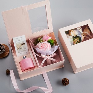 2026 Valentines Day Gift Idea Soap Rose Artificial Flower Aromatherapy Set Gifts for Women Girls