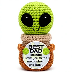 Jettryran Father's Day Dad Gift Basket with Positive Crochet Design for Daughters Sons Wives Husbands-Made in China