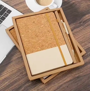 Promotional Business Ballpoint Pen Set Notebooks Pens Kraft Paper Gift Boxes for Father's Day Easter Meeting Minute Book Gift