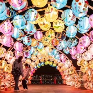 Custom Traditional Colorful Chinese Lantern Tunnel Waterproof LED Festival Lantern For City Street
