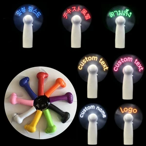 Nicro Free Design Custom LOGO Led Hand Fan Summer Advertising Gifts Luminous Battery Operated Fan Promotional Party Supplies
