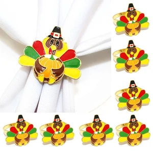 Wholesale of new Thanksgiving napkins, Turkey and pumpkin segment Day party decorations