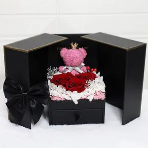 New Romantic Valentine's Day Gift Box Rose Eternal Love Window Gift Box Lipstick Necklace Jewelry Box Birthday Gift