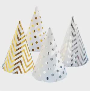 Birthday Party Hat Gold Blocking Wave Dot Decoration Supplies Adult Children Birthday Decoration Set
