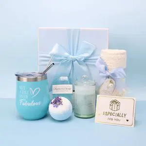 Luxury Spa Bath Set for Women Portable Mother's Day & Birthday Gift Self-Care Package in Pink Girlish Color