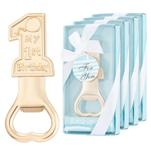 Baby Shower Bottle Opener Favor-Zinc Alloy 'Baby' Letter Design Party Souvenir for Christening Baptism Birthday Easter New Year