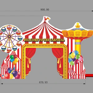 Inflatable PVC Carnival Arch for Outdoor Activities for Holiday Sales Includes Blower and Repair Kits Tarpaulin Model Castles