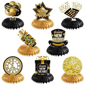 New Year Party Desktop Decoration Honeycomb Ornaments Decorative Honeycomb Setup for the New Year's Eve Atmosphere