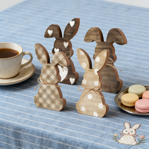 1PC Easter Ornament with 4 Bunny Styles. a One-stop Solution for Parties, Family Decor & Gifts, Featuring Complete Easter