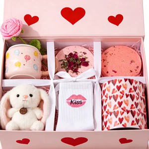 CH Customized Valentine's Day Gift Set Relax Bath Bombs and Drinking Cups Doll Festival Gift