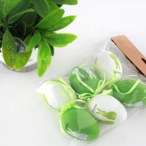 Insun Easter Eggs Plastic Modern Pink&Green Silk Screen Printed 4-6cm Custom Logo Set Decorations Home Decor Festival Crafts