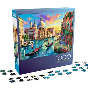1000-Piece Venice Paper Jigsaw Puzzle High Quality Eco-friendly Gift Box Fun Relaxing Activity for Adults & Teens Gift Family