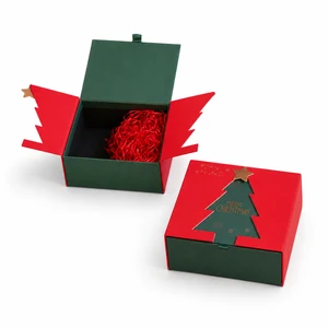 Christmas Three-Panel Magnetic Book-Style Rigid Gift Box, Custom Luxury Holiday Packaging, Factory Direct For Premium Gift Sets