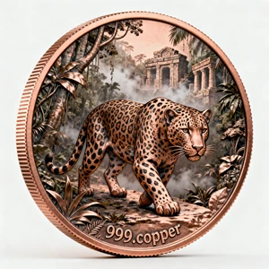 Custom 1 oz 999 Pure Copper Animal Coin 3D High Relief Collectible Commemorative Coin with Factory Direct OEM Service