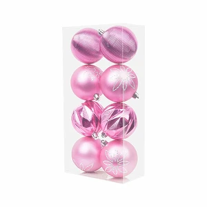 Jintai Factory Wholesale Custom 2025 New Novelty Christmas Products 8cm Shatterproof Plastic Ball Set for Home Indoor Decoration