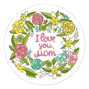 Customized Design DIY Mother's Day Refrigerator Magnets Personalized Gift Love U Mom Refrigerator Magnet Keepsake