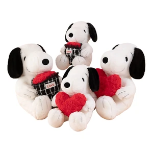 Valentine's Day Romantic Confession New Product Holding Heart and Flower Dog Doll Plush Toy Keychain Wholesale