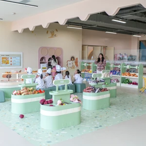 Role Playing Area Equipment Children Career Experience Center Indoor Playground Supermarket Princess House Kitchen Equipment