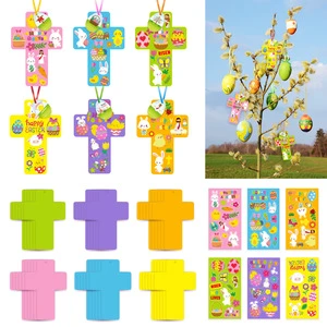 Children's DIY Easter Cross Scene Setup Cards Easter Decoration Sticker Gift Set