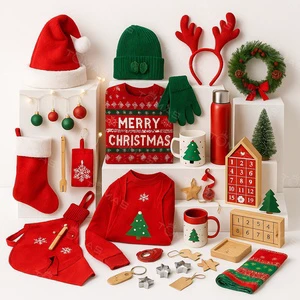 Popular Custom Logo Christmas Promotional Gift Set with Gift Boxes Stockings and Tumblers for Brand Holiday Campaigns
