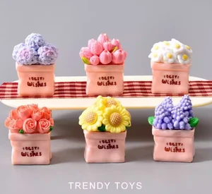 New Hyacinth Flower Pot Potted Plant Doll House Handmade DIY Decoration Item Blind Bag Accessory Tabletop Small Decorative Item