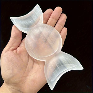 Wholesale Natural Selenite Triple Moon Bowl - Holiday Gifts for Halloween,Christmas,Thanksgiving.