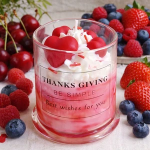 Red Hearts Novelty Shaped Scented Candle Soy Wax Dessert Candle For Home Decor Wedding Anniversary Party Birthday Valentine Gift