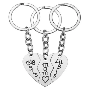 Mother's Day Birthday Gifts for Mom From Daughter - 3PCS Mum Big Sis Little Sis Keychain Gifts Set