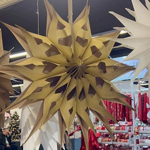 CE-2P130 Indoor Festive Paper Stars Decorations for Christmas New Year Graduation Thanksgiving! Back-to-School Christmas New