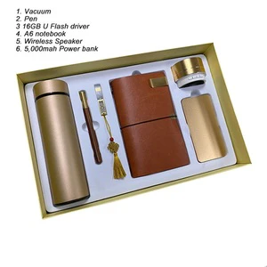 2025 New Trend Luxury 6-in-1 Electronic Gadget Vacuum Thermo Flask Gift Set Corporate Gift for Father's Day Graduation