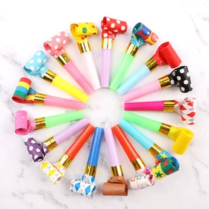 Party Holiday Supplies Children's Birthday Party Cheering Props Square Paper Blowing Dragon Children's Toy Birthday Decoration