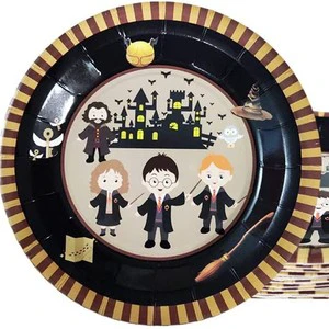 Birthday Party Supplies Disposable Cutlery Paper Cups & Plates Sets Tablecloth for Thanksgiving & Easter Decorations