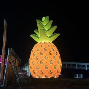 Large Outdoor Pineapple Balloon Giant PVC Fruit Model Inflatable For Advertising For Promotion With Light Effects