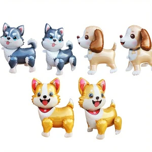 Cartoon Animal 3D Standing Helium Foil Balloons Dog Dinosaur Shape Ready to Ship for New Year Thanksgiving Party Decor