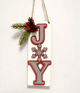 New Products Christmas MDF JOY/NOEL Christmas Ornaments