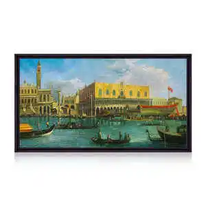 Abstract Venice Cityscape Venetian Scene Handmade Oil Painting on Linen Canvas
