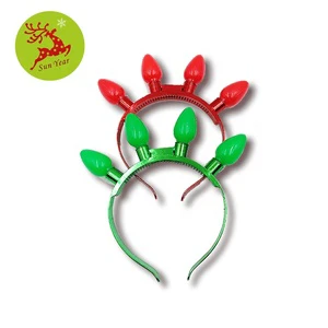 Christmas Decoration LED Flashing Light up Jumbo Bulb Headband Celebration Party Products Fashion Accessories