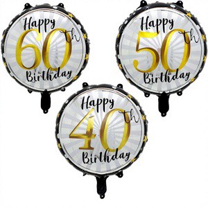 18inch Adult Birthday Party Decoration Round Foil Balloon Palloncini a Sfera in Alluminio Per Decorazioni Di Compleanno