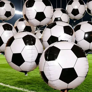 Custom Soccer Football Tournament Balloons World Party Decoration Balloon Kit Sports Theme Birthday Celebration Silk Screen