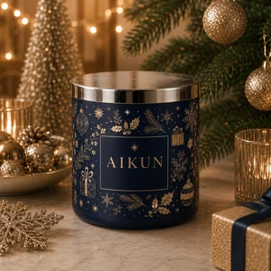 AIKUN Designer Team Source Delivery Unique Branding Premium Glass Aromatherapy Scented Candle For Christmas Gift