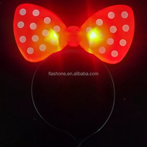 Led Light up Bow Knot Headband Glow Hairbands LED Headband for Xmas Party Event Supplies Party Favors