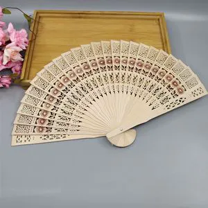 Personalized Chinese Carved Folding Fragrance Wood Hand Fan For Weddings Festivals New Year Christmas Halloween Graduation