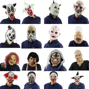 Halloween Horror Zombie Latex Mask Party Cosplay Multi-Color Bloody Disgusting Rot Face Masquerade Terror Adult Size Full Face