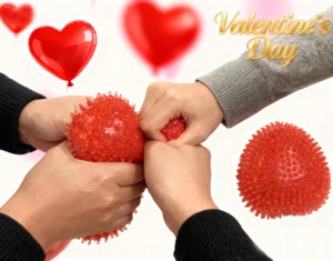 Premium Quality Valentine's Day Gift-Plastic Heart-Shaped Squeezable Red & Pink Squishy