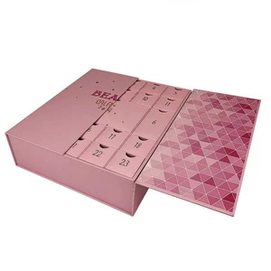 2026 Christmas Advent Calendar Custom Handmade Cardboard Paper Gift Box Set Premium Magnetic Creative Surprise Pull Paper Box