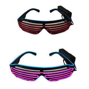Light up LED Wire Glasses Shutter Flashing Glasses for Adult Kids Nightclubs Concert Birthday Party Masquerade Cosplay